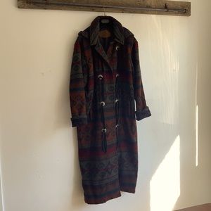 Vintage Woolrich Long Jacket with Hood and Pockets